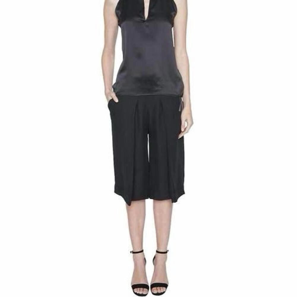 MSRP $398 New Maison De Papillon SILK Heatheratte  Women's Size XS Cropped Pants